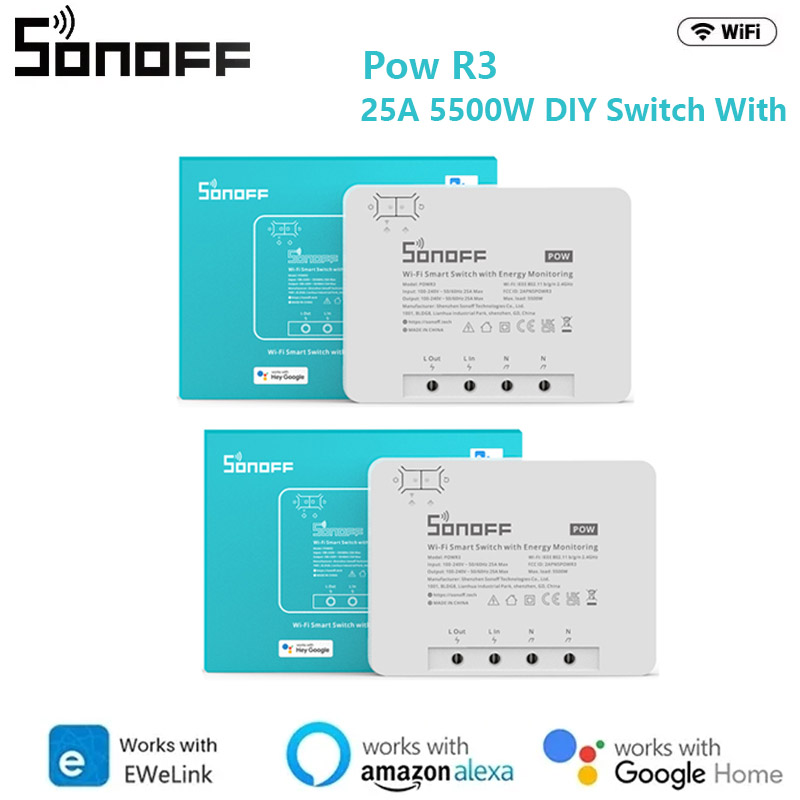 Sonoff Basic Switch - SONOFF POW POWR3/Powr316/POWR316D 16A Умный выключатель